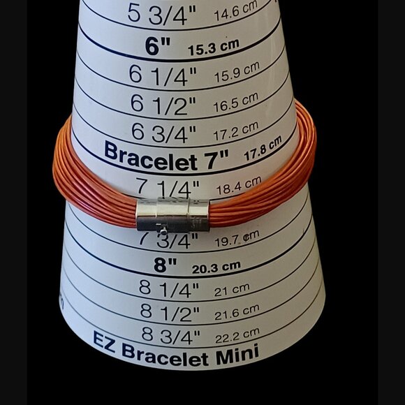 Emma Skye DSMK Stainless Steel Multi Cord Orange Red Size 7.25" Bracelet - Picture 5 of 10